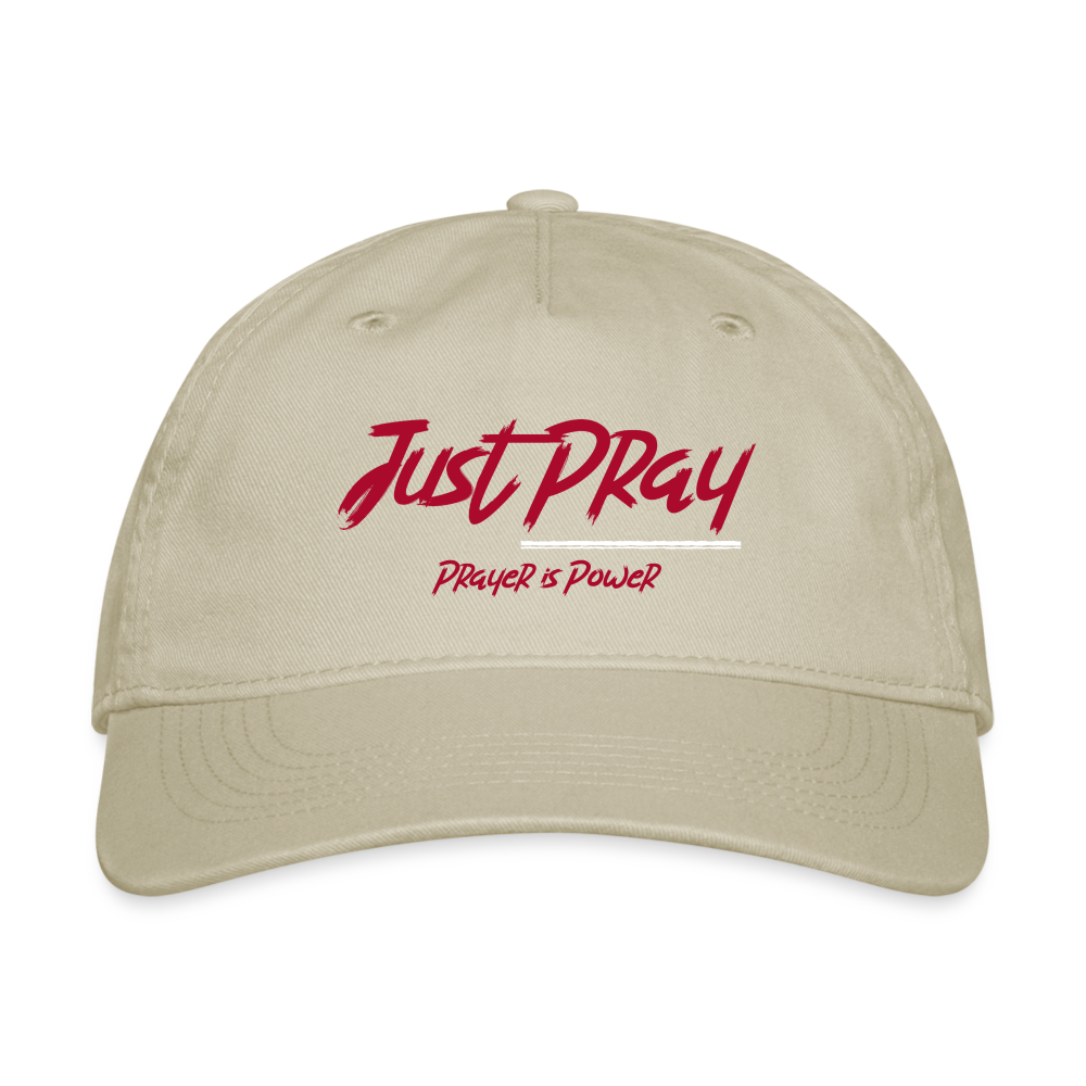Just Pray Dad Hat(Red) - khaki