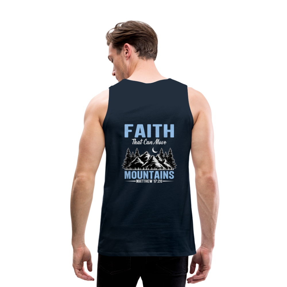 Faith can Move Mountains Tank Top - deep navy