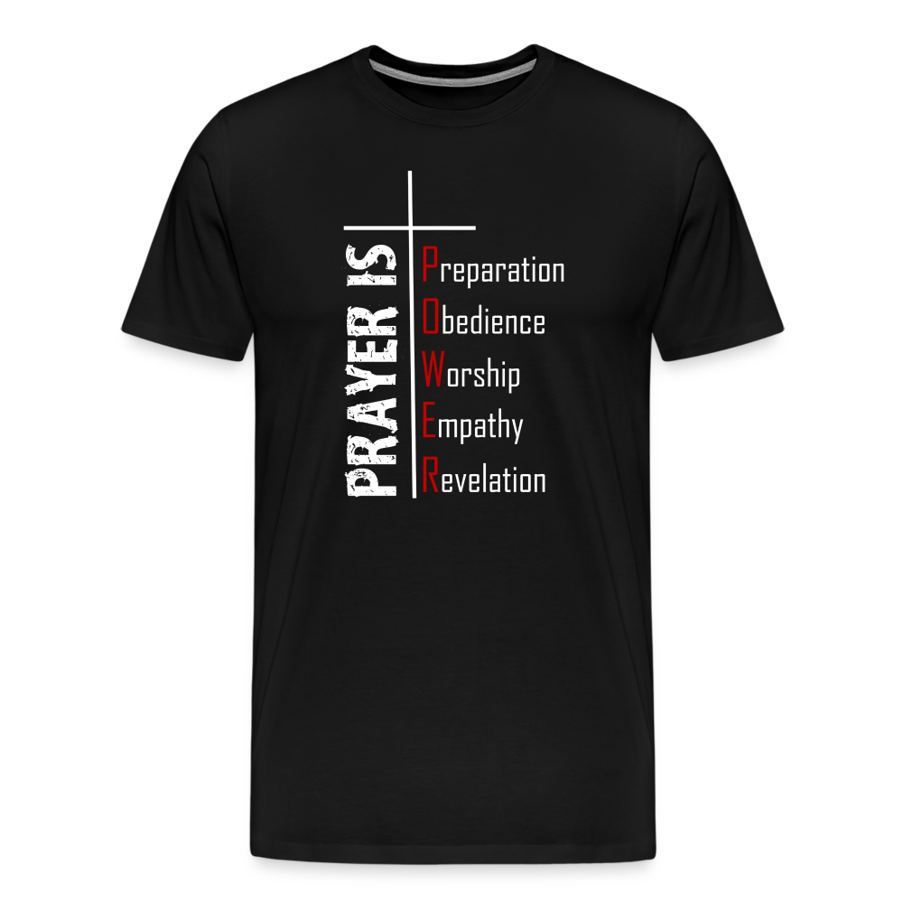 Prayer is Power Cross shirt - black