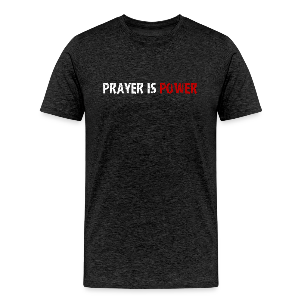 Prayer Is Power(Red/White) - charcoal grey