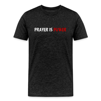 Prayer Is Power(Red/White) - charcoal grey