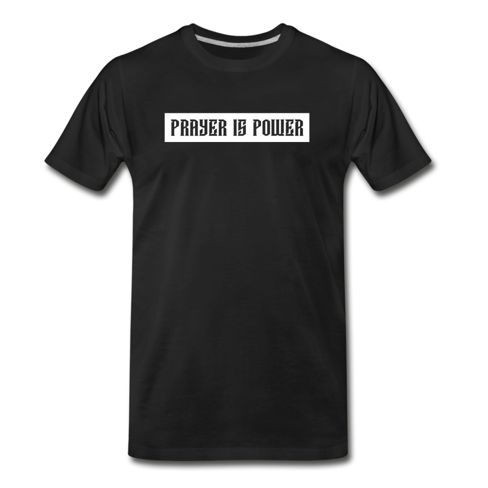 Prayer Is Pwr Block(White Block) - black