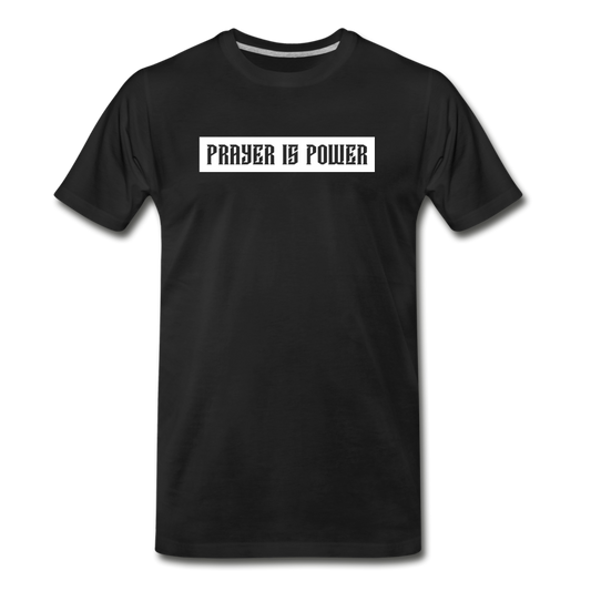 Prayer Is Pwr Block(White Block) - black