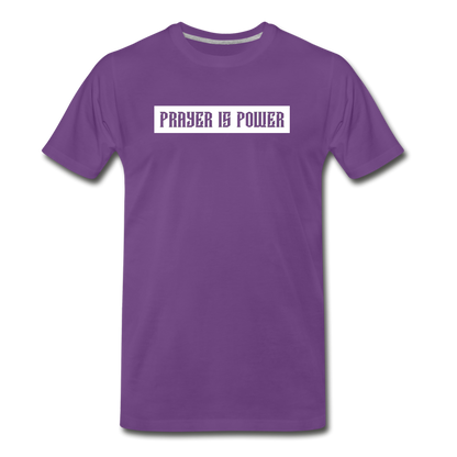 Prayer Is Pwr Block(White Block) - purple