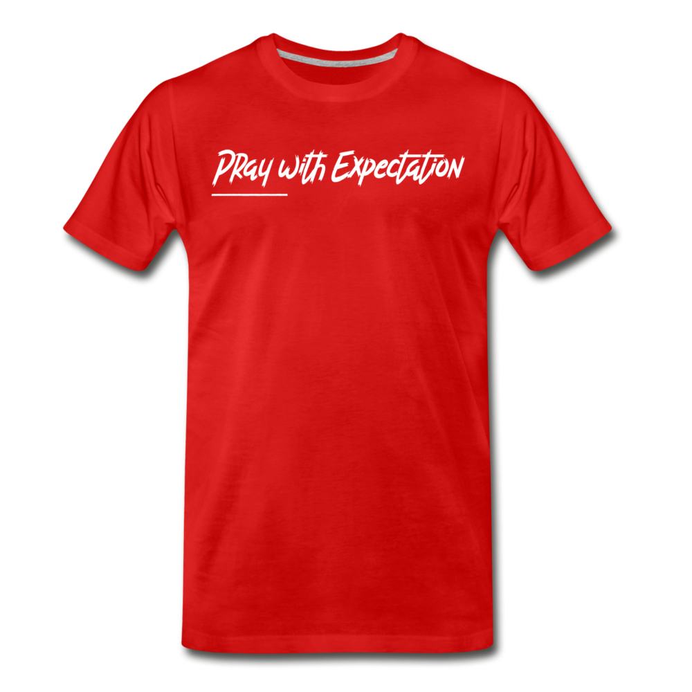 Pray with Expectation (White Letters) - red