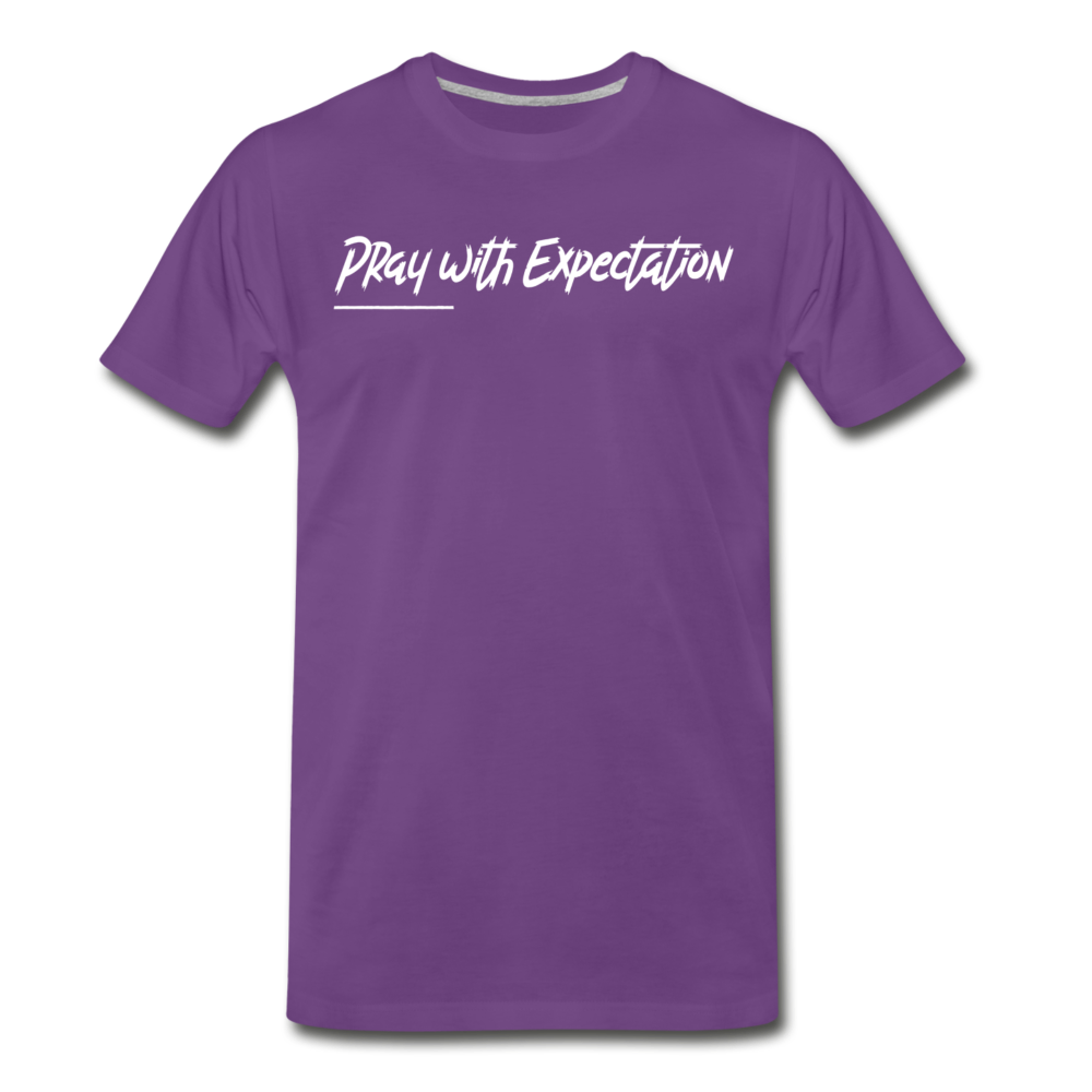 Pray with Expectation (White Letters) - purple