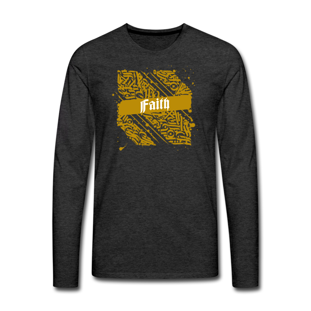 Faith Long Sleeve T-Shirt - charcoal grey