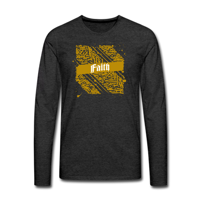 Faith Long Sleeve T-Shirt - charcoal grey