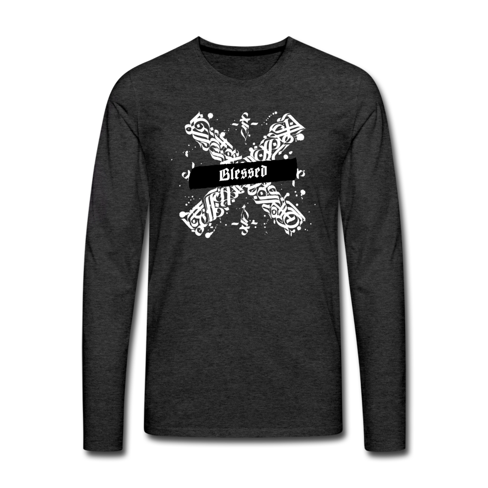 Blessed Long Sleeve T-Shirt - charcoal grey