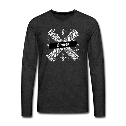 Blessed Long Sleeve T-Shirt - charcoal grey