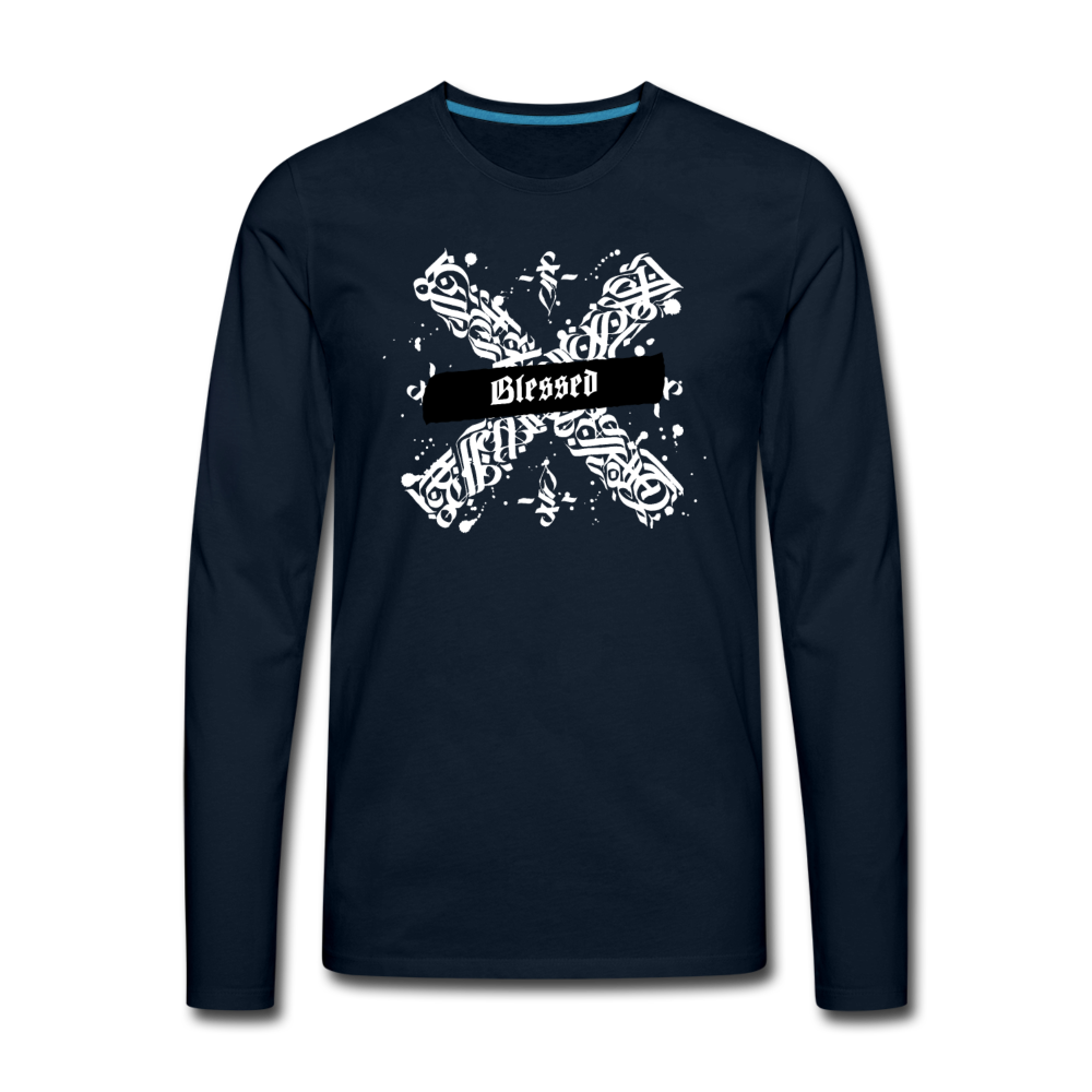 Blessed Long Sleeve T-Shirt - deep navy