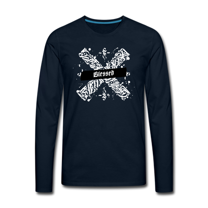 Blessed Long Sleeve T-Shirt - deep navy