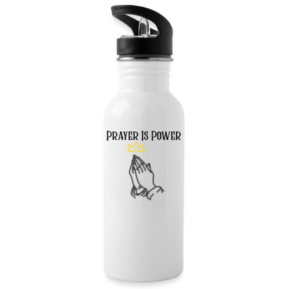 Prayer Still Works Water Bottle - white