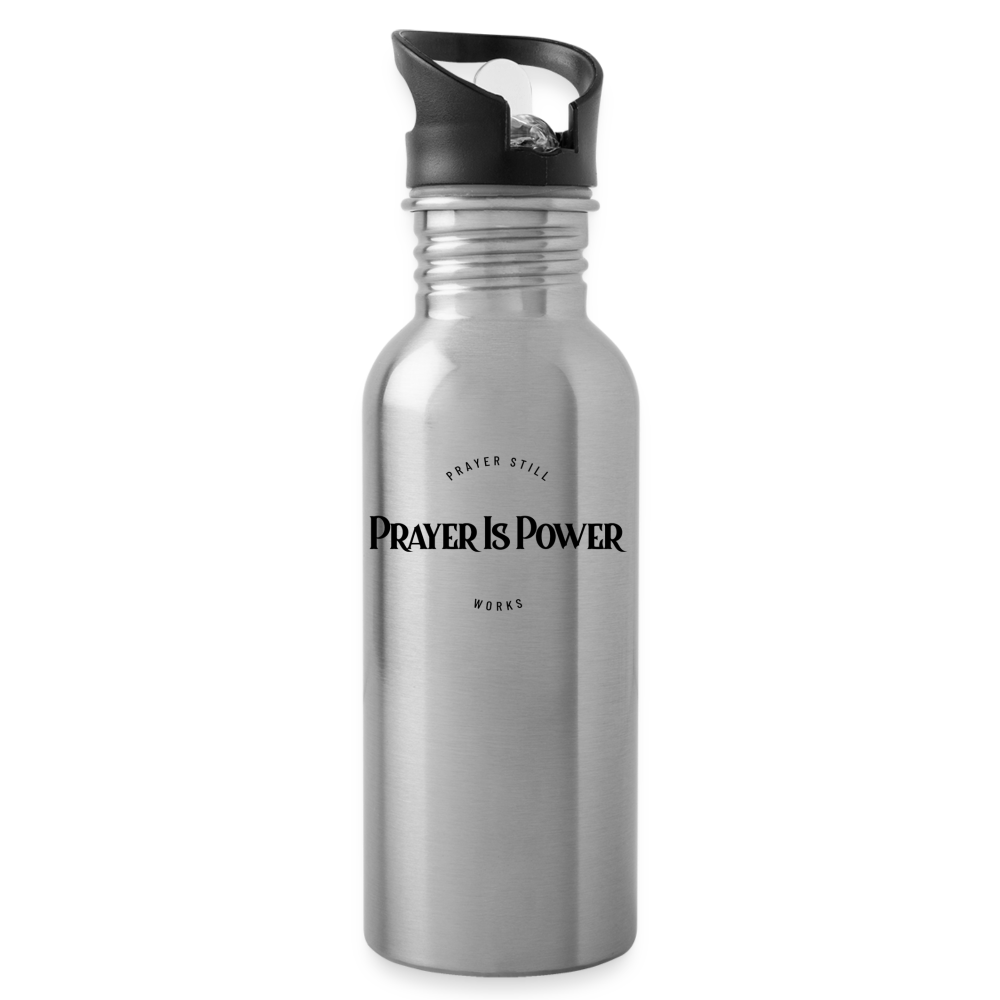 Prayer Still Works Water Bottle - silver