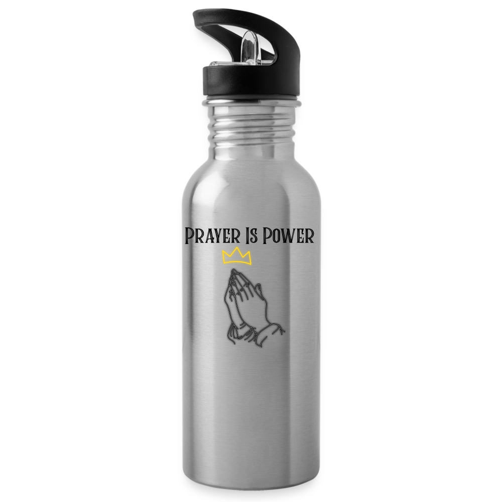 Prayer Still Works Water Bottle - silver