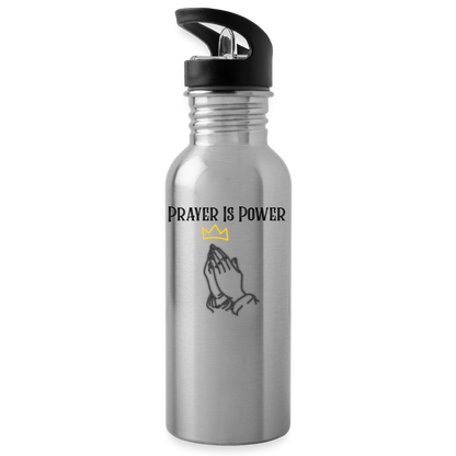 Prayer Still Works Water Bottle - silver