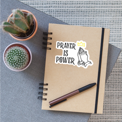 Prayer is Power Sticker - white matte