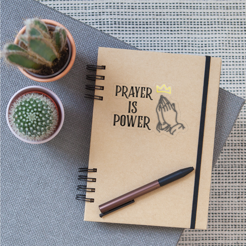 Prayer is Power Sticker - transparent glossy