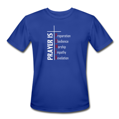 Power Cross Moisture Wicking Performance T-Shirt - royal blue