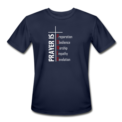 Power Cross Moisture Wicking Performance T-Shirt - navy