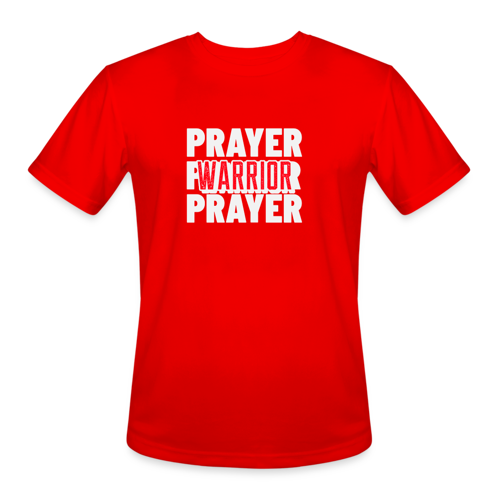 Prayer Warrior Moisture Wicking Performance T-Shirt - red