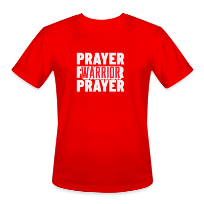 Prayer Warrior Moisture Wicking Performance T-Shirt - red