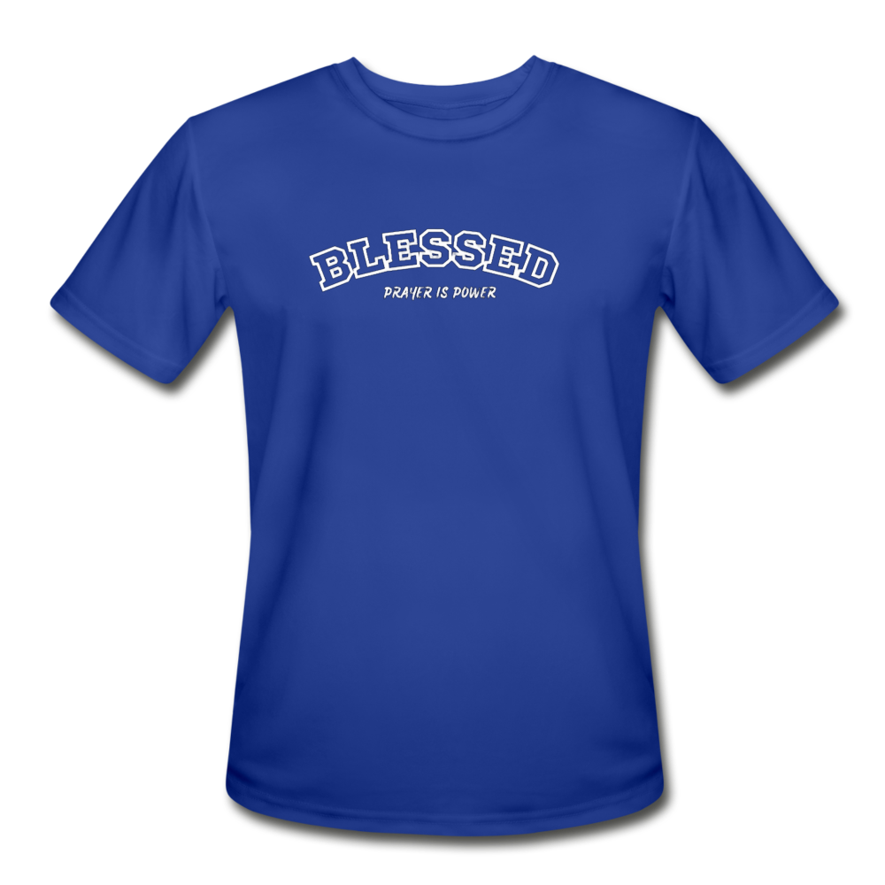 Blessed Moisture Wicking Performance T-Shirt - royal blue