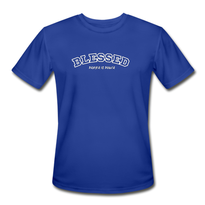 Blessed Moisture Wicking Performance T-Shirt - royal blue