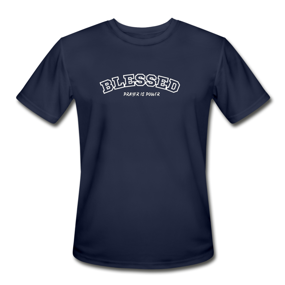 Blessed Moisture Wicking Performance T-Shirt - navy