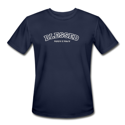 Blessed Moisture Wicking Performance T-Shirt - navy