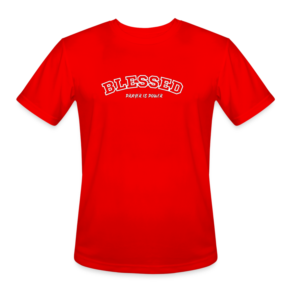 Blessed Moisture Wicking Performance T-Shirt - red