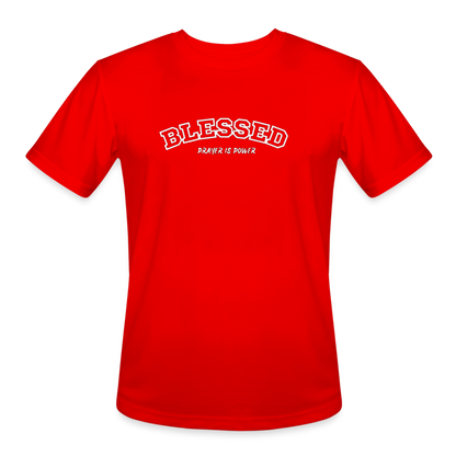 Blessed Moisture Wicking Performance T-Shirt - red