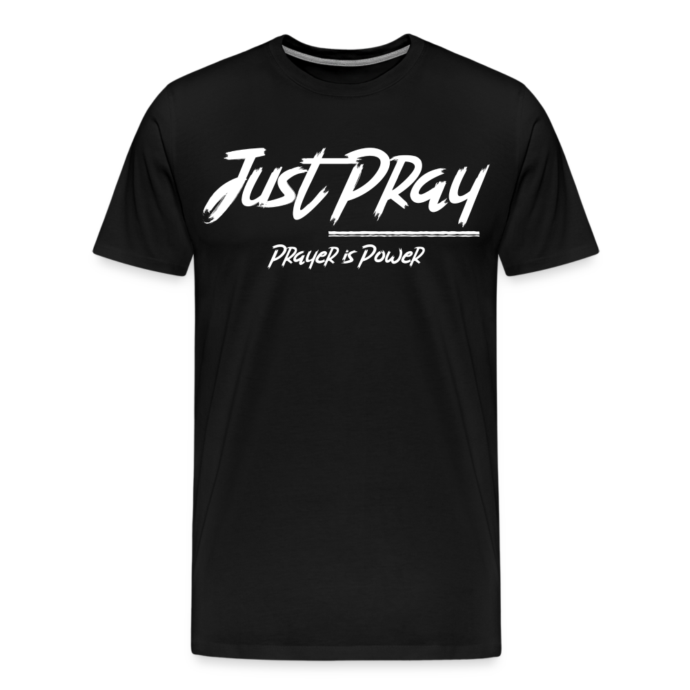 Just Pray (White Letters) - black