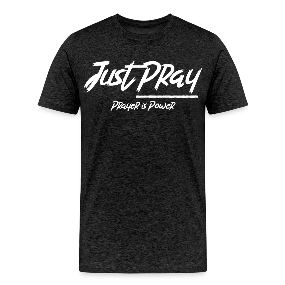 Just Pray (White Letters) - charcoal grey